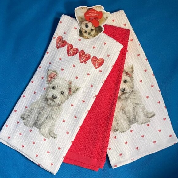 NWT & HTF 3 PACK ADORABLE WESTIE / WEST HIGHLAND TERRIER / CAIRN TERRIER TOWELS - Picture 14 of 15